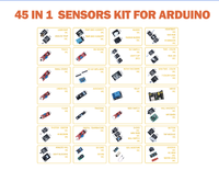 Usine 45 capteurs étudiant sciences éducatives 45 en 1 Kit de capteurs Kit électronique Kit de démarrage électronique