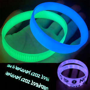 Braccialetto Promozionale Ecologico in Silicone con Logo Personalizzato, Luminoso al Buio, Impermeabile, Stampato Digitalmente per Adulti o Bambini - Product Image 1