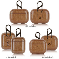 Étui pour AirPods Pro en cuir PU OEM, protection antichoc avec porte-clés pour AirPods 1 2 3 4 Pro 2, charge sans fil