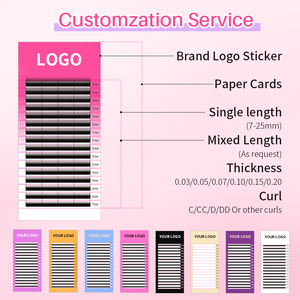 Extensions de <span class=keywords><strong>Cils</strong></span> Cachemire Vison Haute Qualité Pose Facile Volume Russe <span class=keywords><strong>Cils</strong></span> Noir Mat Effet Velours <span class=keywords><strong>Cils</strong></span> Individuels - Product Image 6
