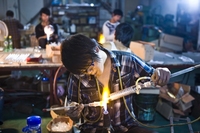 Verrerie de laboratoire d'usine de chine, pycnomètre avec Interface d'appareil de laboratoire de thermomètre Port Standard