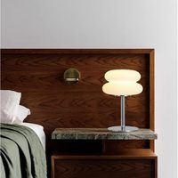 Bauhaus Bread LED Masa Lambası USB ile Çalışan 3 Renkli Kademesiz Karartma Buzlu PE Abajur Krom Taban Titreşimsiz Göz Koruması