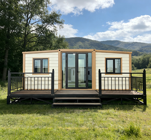 Maison conteneur extensible de luxe 2-3 chambres, maisons modulaires préfabriquées modernes avec salle de bain, villa en acier portable pour habitation - Product Image 4