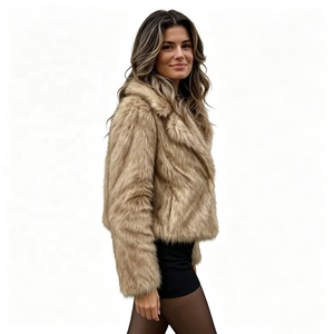 Giacca Corta in Finta <span class=keywords><strong>Pelliccia</strong></span> di <span class=keywords><strong>Cammello</strong></span> Stile Vintage Y2K Zeyu, Cappotto Invernale da Donna con Risvolto, Streetwear Ecologico, Cappotti in Finta <span class=keywords><strong>Pelliccia</strong></span> da Donna ODM - Product Image 5
