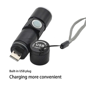 Công suất cao xách tay LED Torch được xây dựng trong USB có thể sạc lại siêu sáng zoom chiến thuật EDC Đèn pin không thấm nước UV màu 50 + LED - Product Image 5