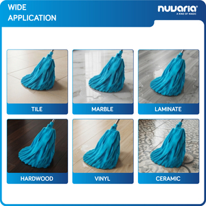 Mop in microfibra a strisce. Mop super assorbente per la pulizia di pavimenti bagnati, adatto sia per uso residenziale che commerciale. Per tutti - Product Image 4