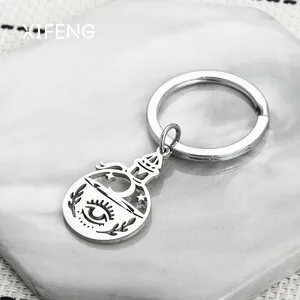 Xifeng mô hình tùy chỉnh chạm khắc mặt dây chuyền với thép không gỉ Keychain