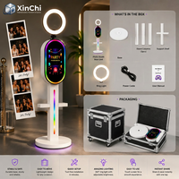 Machine de photomaton tout-en-un avec imprimante, impressions rapides 4x6, miroir 10,9 pouces, coque d'appareil photo reflex numérique pour événements professionnels