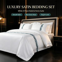 Ensemble de draps en microfibre percale blanc uni, taille simple, 4 pièces, avec taies d'oreiller et housse de couette, toutes saisons, pour usage hôtelier