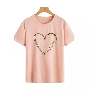 New Design <b>T</b> <b>Shirt</b> Women Fashion Personalized Printing Short Sleeve 100% Cotton Good Quality & <b>Low</b> Price - Product Image 3
