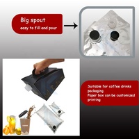 96oz aluminium BIB sac litre sac dans une boîte vin jus sirop boissons boisson liquide remplissage emballage aseptique sac café à emporter boîte