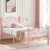Lit de princesse moderne et simple Lit pour fille en fer forgé européen