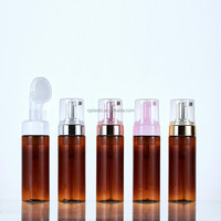 Bouteille à pompe moussante en plastique de 150 ml avec logo personnalisé, bouteille nettoyante pour le visage de 100 ml, bouteille à mousse vide avec emballage pour soins personnels