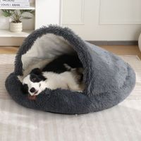 Winter-Warmes Muschelförmiges Katzenbett, Umfassendes Haustierbett, Hundebett, Geschlossenes Katzenbett