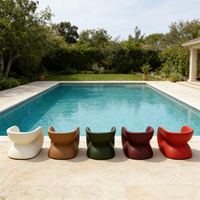 Fauteuil design imperméable, chaise éléphant, chaise de jardin de luxe nordique, siège de loisirs, mobilier d'extérieur moderne