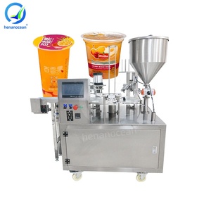 OCEAN Machine de remplissage automatique de cornets de crème glacée Machine de remplissage et de scellement rotative pour tasse de yaourt Kcup dosettes de café - Product Image 1