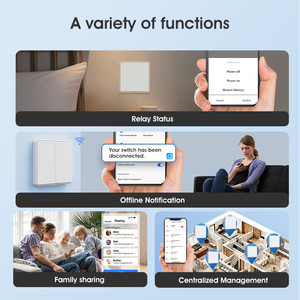 Interrupteur Zigbee Smart Life, interrupteur mural intelligent pour éclairage, 240V, 1 voie, sans neutre, sans condensateur requis, compatible Alexa et Google Home - Product Image 5
