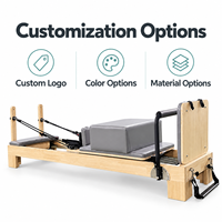 Machine de Pilates Reformer en érable blanc de qualité supérieure avec système de poulies silencieux de qualité commerciale, personnalisable avec logo, pour salles de sport, studios à domicile et usage professionnel