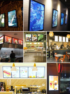 Venta al por mayor personalizado 27*40 LED caja de luz magnética montado en la pared tablero acrílico Delgado cartel publicitario para café restaurantes pubs - Product Image 6