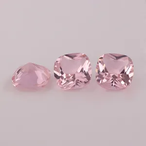 Morganita sintética de alta calidad, piedra preciosa de Color rosa, morganita cortada, precio personalizado