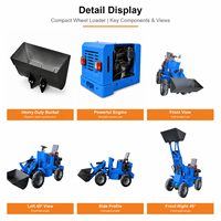 Chargeuse sur pneus compacte diesel de 3 tonnes pour la construction