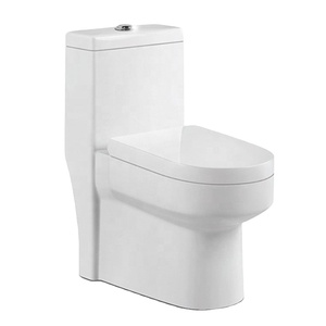 Inodoro <span class=keywords><strong>de</strong></span> Cerámica Moderno <span class=keywords><strong>de</strong></span> Una Pieza con Doble Descarga, Montado en el Suelo, con Sifón y Drenaje en Forma <span class=keywords><strong>de</strong></span> P/S para <span class=keywords><strong>Baño</strong></span> - Product Image 1