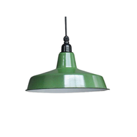 Lampe suspendue d'extérieur E27 E40, abat-jour, plafonnier, support mural, route incurvée, classique, émail vert, led, réverbère