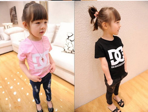 เสื้อยืดแขนสั้นสไตล์ลำลองสำหรับเด็กผู้หญิง พิมพ์ลายผ้าฝ้าย ขายส่งจากซัพพลายเออร์จีน - Product Image 5