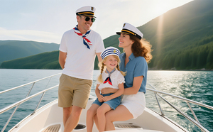 قبعة كابتن يخت، قبعة بحار، قبعة ضابط بحري للبالغين، إكسسوار حفلات، مصنوعة من البوليستر/القطن - Product Image 6