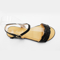 Nouveau design de chaussures plates ouvertes pour femmes pour l'été sandales pour femmes et dames