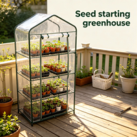 Serre de jardin pliable et détachable en métal, revêtement poudré, anti-rouille, résistante aux intempéries, pour jardin, patio, pépinière, vente en gros, OEM