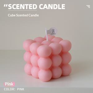 Vela Aromática Moderna Hecha a Mano con Forma de <span class=keywords><strong>Cubo</strong></span> de <span class=keywords><strong>Rubik</strong></span>, Aroma a Melocotón Blanco y Oolong, Cera de Soja y Parafina, Duración de 8-10 Horas - Product Image 6