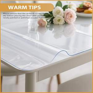 Nappe en PVC transparente, imperméable et résistante à l'huile, directement <span class=keywords><strong>de</strong></span> l'usine, pour la maison, les mariages, les fêtes, les banquets et l'extérieur - Product Image 3
