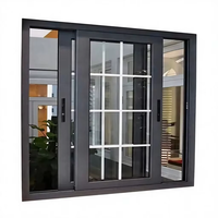 Ventana Abatible de Aleación de Aluminio Estilo Minimalista con Diseño de Bisagra Oculta, Ventanas de Doble Vidrio Insonorizadas