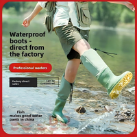 Pantalon de pêche et bottes de pluie unisexes en nylon, chaussures de ruisseau respirantes et imperméables ultra-légères pour l'extérieur, la culture du riz et la pêche