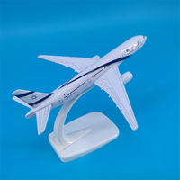 Modèle d'avion Boeing B777 de la compagnie aérienne israélienne, en alliage, haute simulation, échelle 1/400, 16 cm, vente en gros d'usine, pour décoration de bureau