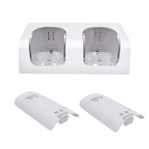 Wii từ xa nhanh chóng sạc đứng với Dual Trạm Sạc 2 pin có thể sạc lại vật liệu nhựa - Product Image 2