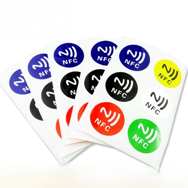 Custom Logo NFC Sticker/Label/Tag 13.56MHz  213 Chip ISO14443A RFID Tag for EAS Systems