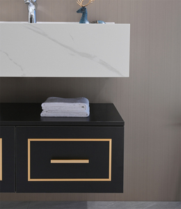 Usine Conception <span class=keywords><strong>Simple</strong></span> Mur Monté Évier En Pierre <span class=keywords><strong>Double</strong></span> Armoire LED Miroir Lavabo Lavabos Salle De Bains Vanités - Product Image 5