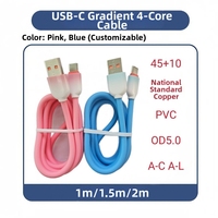 Câbles USB Type C, câble de charge super rapide et de transfert de données, câble USB vers Type C en caoutchouc silicone épaissi pour téléphone Android