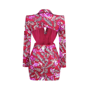 Vestido de Noche LS2440 Kimshein, Vestido de Fiesta con Lentejuelas Brillantes de Alta Calidad, Mini Vestido de Lentejuelas para Mujer - Product Image 2