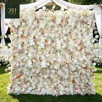 Panel Bunga Sutra Simulasi Minimalis Putih untuk Dekorasi Dinding Foto Instagram, Cocok untuk Pernikahan di Cottage dan Butik