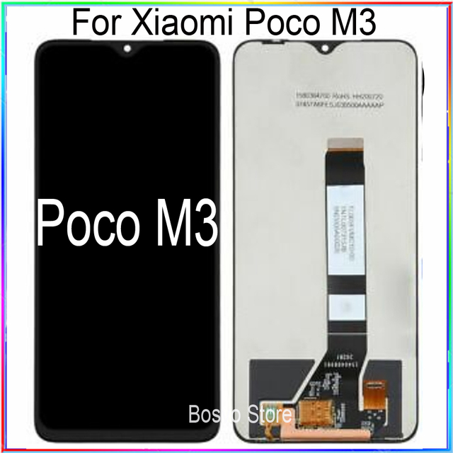 For Xiaomi POCO M3 Lcd Display Screen With Touch Digitizer With Frame Assembly