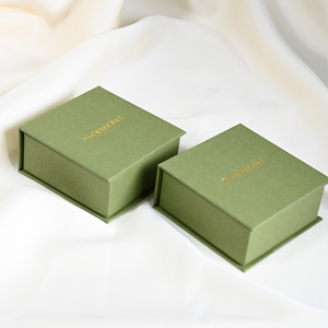 PackSecret Manufacturers Luxury Matte Green Rigid <b>Paper</b> Cardboard Custom Printed Jewelry Magnetic Closure Gift Black Magnet Box - Product Image 5