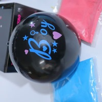 Nouvelle boule de révélation du sexe de 12 cm noire, décorations sur le thème garçon ou fille, fournitures pour fête de révélation du sexe du bébé
