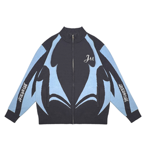 Biểu Tượng Tùy Chỉnh Cổ Điển Racing Áo Khoác Áo Len Mùa Đông Người Đàn Ông Giản Dị Hàng Dệt Kim Thời Trang Dây Kéo Jumper Đồ Họa Theo Dõi Áo Dệt Kim Cardigan - Product Image 1