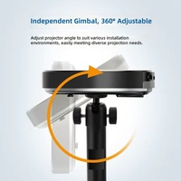 Support de projecteur universel extensible en alliage d'aluminium Szsmilin SM-PCM45, 29-45 mm, pour bureau, mur ou plafond, capacité 5 kg