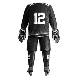 Uniforme de hockey sur glace à manches longues personnalisé de haute qualité pour l'équipe, prix bas, uniforme de hockey sur glace, service OEM - Product Image 2