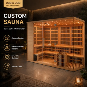 HG Large Indoor Hybrid Canadian Hemlock Red Cedar Wooden Infrared Room with Heater for Home SPA - Product Image 1