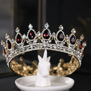 <span class=keywords><strong>Tiara</strong></span> <span class=keywords><strong>e</strong></span> Corona Vintage in Cristallo per Re <span class=keywords><strong>e</strong></span> Regina, Diademi per Uomo/Donna, Ornamenti per Capelli per Concorsi di Bellezza, Accessori per Capelli da Matrimonio - Product Image 1